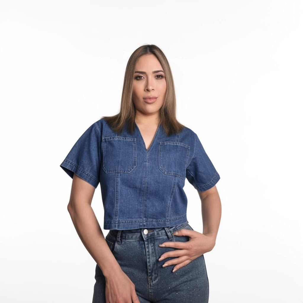 MARY TOP DENIM